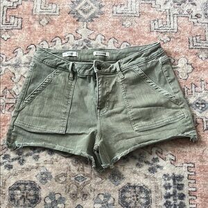 Vigoss Green Cargo Shorts with Adjustable Waistband